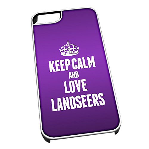 Bianco Cover per iPhone 5/5S 2033 Viola Keep Calm