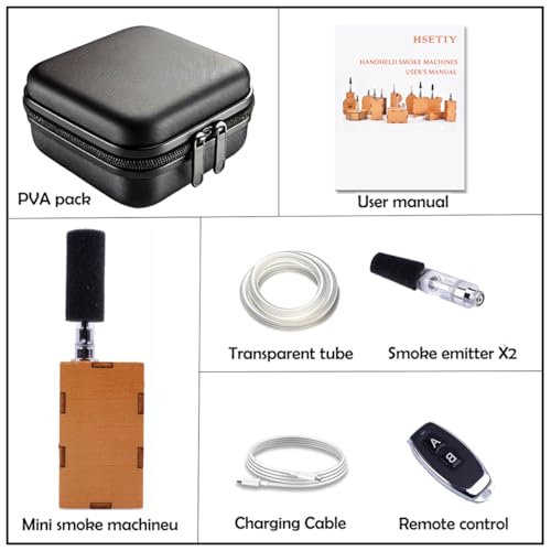 Professional Stage Smoke Machine with Wooden Housing and Foam Head – Safe for Indoor/Outdoor Use, Suitable for Photography, Theater, Halloween Special Effects