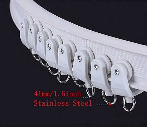 3 Meters / 9.8 Feet Curved Curtain Track - Bendable Straight Windows & Balcony Slide Rail Top Mounting Ceilling Installation #TOP2