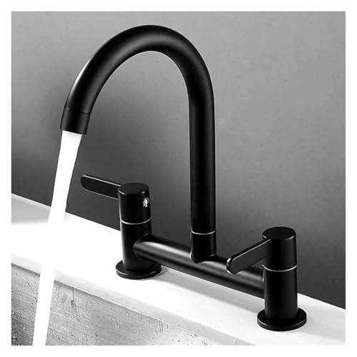 Mitigeur en laiton avec bec pivotant 360 et double commande - 2