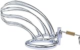 TILBEA Cock Cage Male Chastity Restraint with Locking Cage Sex Toy,Metal Chastity Cage,Male Chastity Cage with Key and Lock,Penis Cage Sweater A1