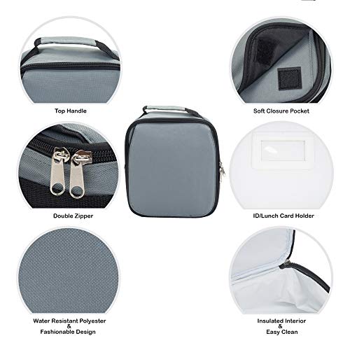 Class Collections Reinforced Water Resistant School Backpack And Insulated Lunch Bag Set (1, Stone Grey) #TOP2