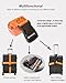 MoBearer Car Seat Travel Belt Car Seat Travel Strap to Convert Kid Car Seat and Carry-on Luggage into an Airport Car Seat Stroller,Safe Travel Solution for Transport (Orange, Large-1)