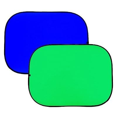 Fancierstudio 2 in 1 Chromakey Green Screen Chromakey Blue Screen Collapsible Backdrop Collapsible Reversible Background 5'x7' Chroma-Key Blue/Green By Fancierstudio RE2010 BG
