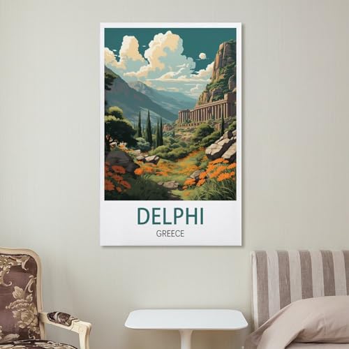Poster de voyage vintage Delphi de qualité supérieure pour bureau - 7