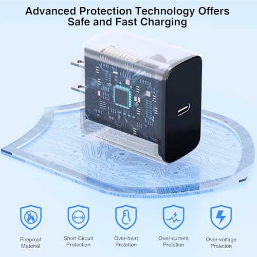 QZIIW Super Fast Charger Type C,60W Colorful Mixed USB C Fast Charger Block — view 6