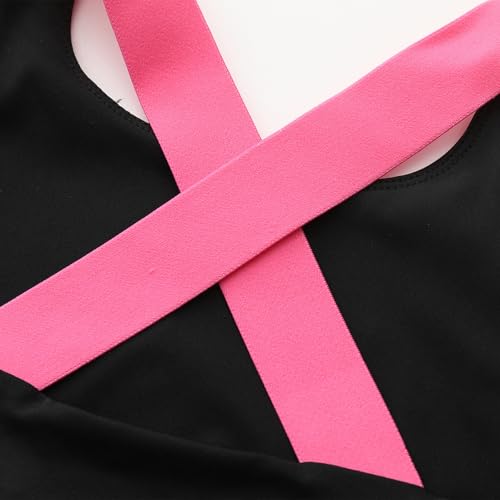 5-13Y Sports Bras for Girls Criss-Cross Back Padded Medium Support Yoga Bra Color Block Comfy Bralettes No Wire3