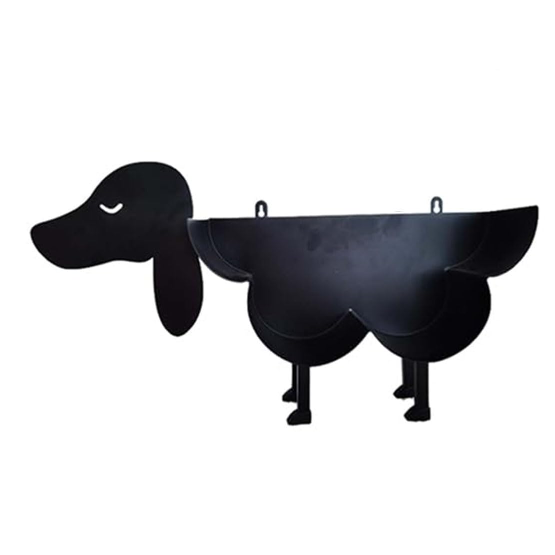 Sheep Toilet Paper Holder, Matte Black Animal Style Toilet Tissue Holder, Cat Tissue Roll Stacker, Freestanding & Wall Mount Toilet Tissue Storage Container for Bathroom (Dog)