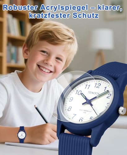 Image of Kids Analog Watch Waterproof Learning Time for Boys Girls Ages 4-12 | Soft Band, Easy to Read, Big Numbers,Simple Style, Sport, Swimming, Playing, Daily Wear, Ideal Gift for Birthday