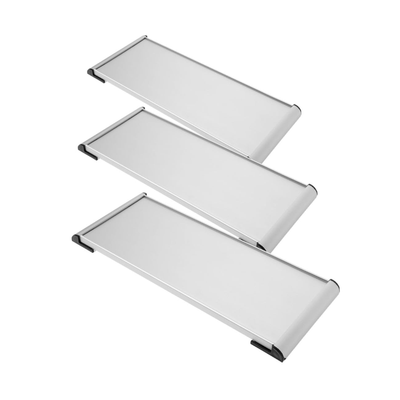 SHINEOFI 3 Stück Aluminium Türschild Doppelseitig Blanko Namensschilder für Büro und Wand Langlebig Individuell Bedruckbar Vielseitig Einsetzbar für Büro Klinik Schule