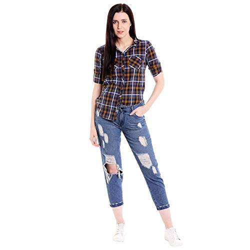 Image of PINACOLADA Women's Checkered Casual Shirt