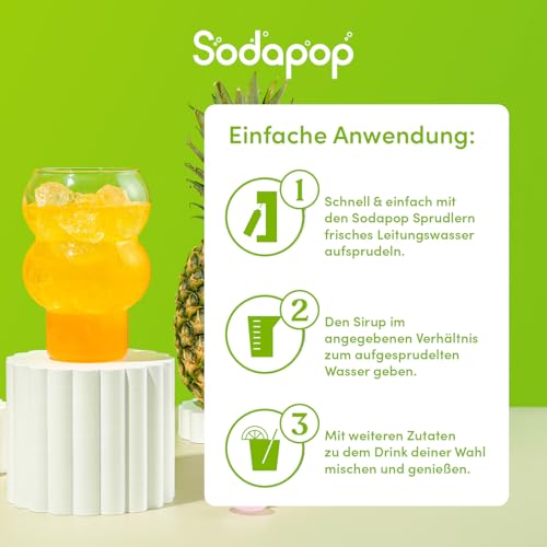Sodapop Sirup FRITT Tropical, zuckerfrei, 500ml, bis zu 10 Liter Getränk – Ansicht 3