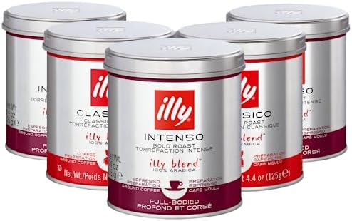 Café Moído, Illy, 5 Latas de 125g