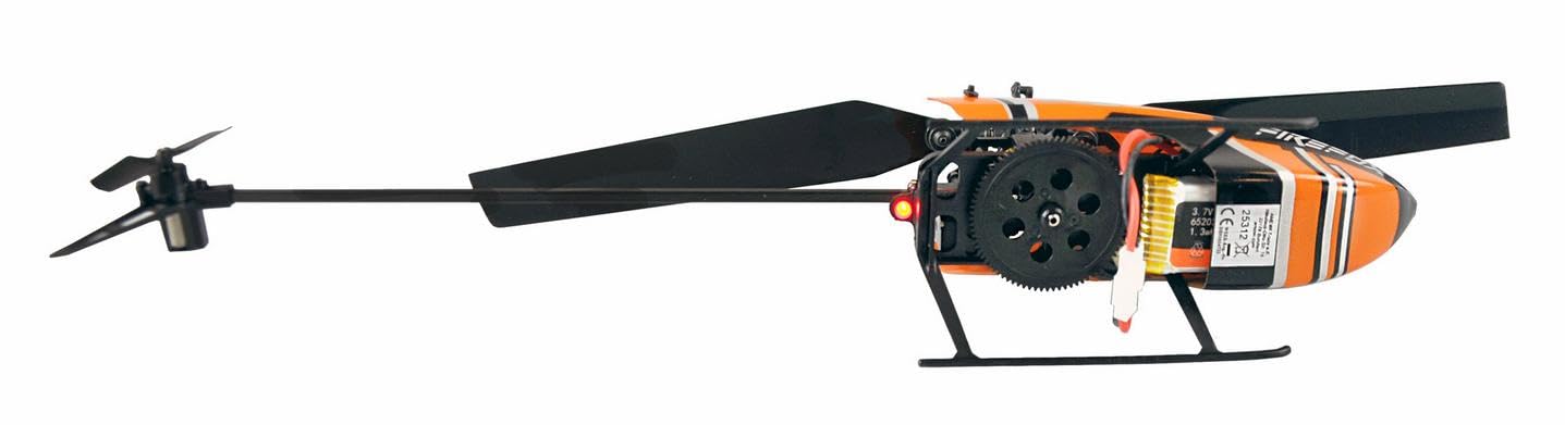 Amewi 25312 AFX4 Hélicoptère à Rotor Unique, 4 Voies 6G RTF, 2,4 GHz RC, Noir et Orange