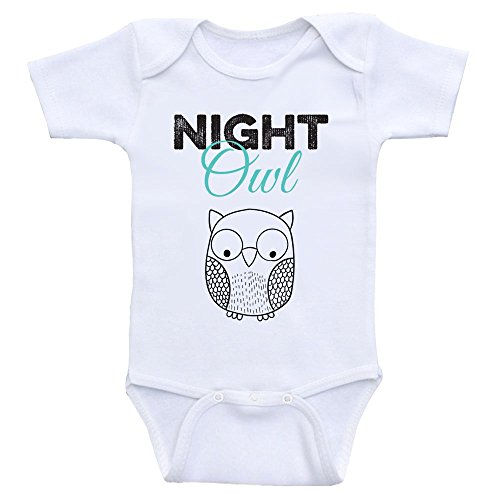 Image of Heart Co Designs Night Owl - Cute Newborn Baby Clothes - Bodysuits For Babies