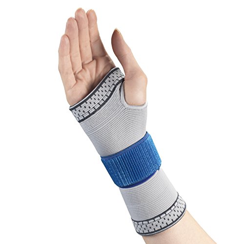 Elastic Wrist Support Compression Sleeve with Encircling Strap, Medium
