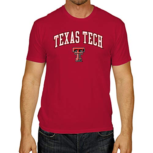 Campus Colors NCAA Adult Gameday Cotton T-Shirt - Premium Quality - Semi-Fitted Style - Officially Licensed Product (Texas Tech Red Raiders - Red, Medium)