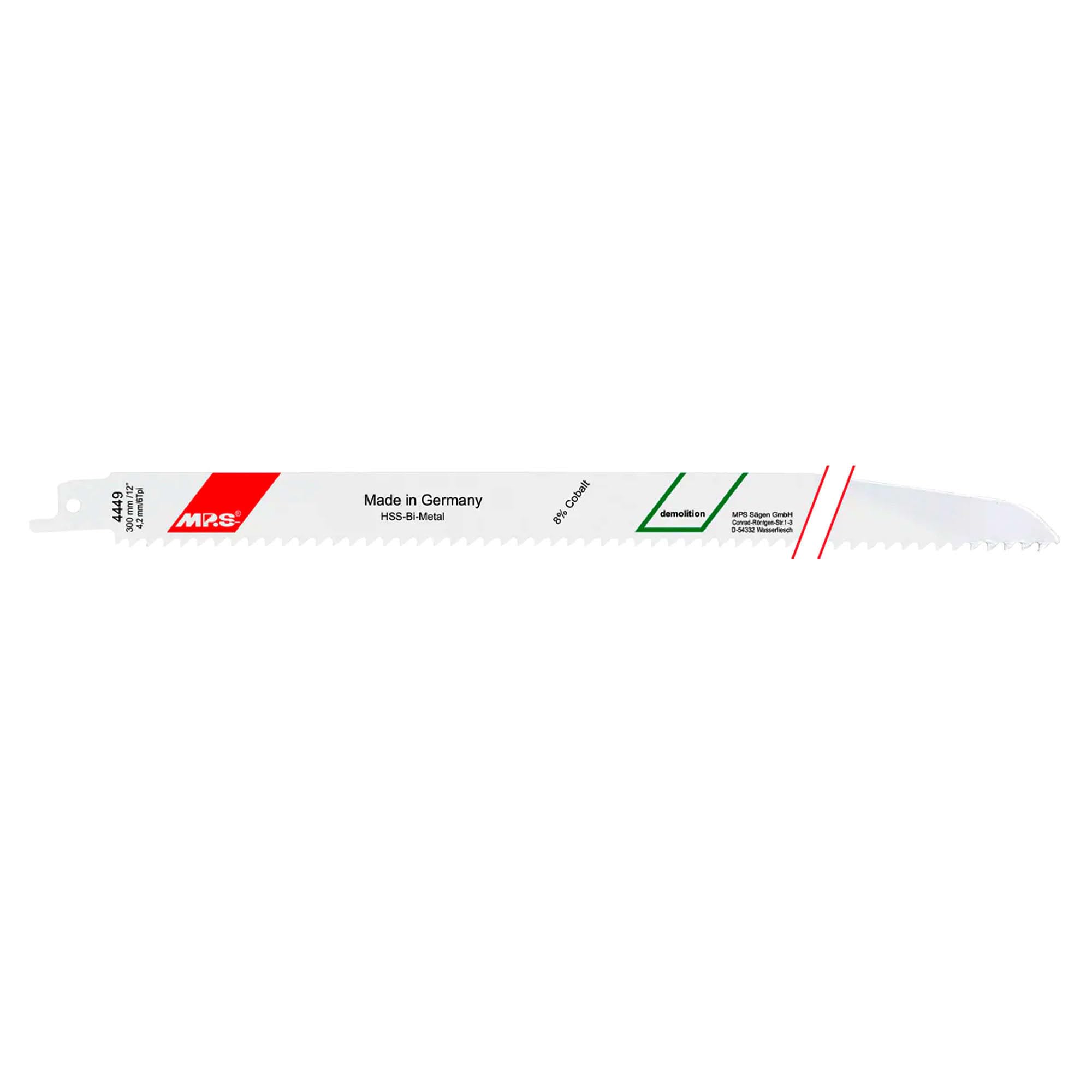 5 Lames scie Sabre bois multi Dents fraisées avoyées 300X19X1,57Mm - 4,2mm