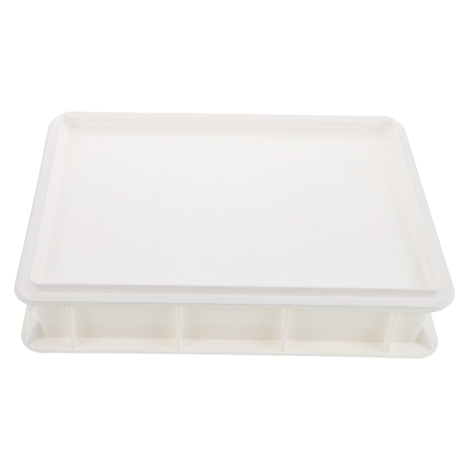 Récipient à Pâte à Pizza en Plastique avec Couvercle, Design Empilable pour Fermentation, Rétention D'humidité et Nettoyage Facile, pour Boulangerie Commerciale