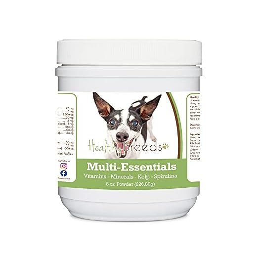 Healthy Breeds Rat Terrier Multi-Essentials Powder for Dogs - an Ideal Supplement of Vitamins, Minerals & Antioxidants for Your Dog - 8 oz