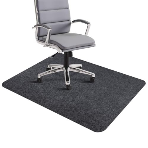 Image of Office Chair Mat, 47 inchx35 inch Dark Grey, Floor Protection Mat, Office Chair, Floor Protection Mat for Hard Floors, Scratch-Resistant Floor Mat, Chair Mat, Desk Chair Mat for Laminate