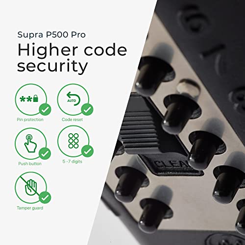 Key Safe™ Supra P500 Pro Key Safe Pro Police Preferred Outdoor with Anti- Tamper Plate Wall Mounted Push Button Key safe. Lock box for keys, fobs and access cards