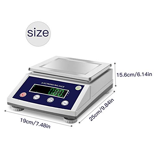 Digital Precision Balance 3000g x 0.01Gram | 6.6x0.00002 lb Industrial Scale, Counting Scale, Scientific Gram Scale |for Laboratory, Jewelry, Industrial, Business - Thumbnail 3