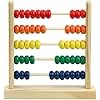 Sealive Wooden Abacus for Kids Math - 50 Beads Counting Toy, Multi-Color Counters for Kids 3-5, Counting Toys for Preschool Learning & Development, Develops Coordination, Motor Skills