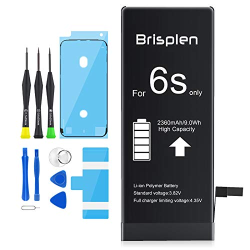 Brisplen 2360mAh Batería Recambio iPhone 6S con Kit de Reparación para Modelo A1633, A1688, A1700 Cover
