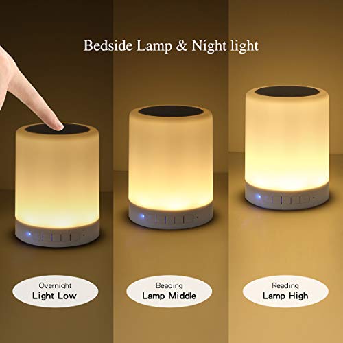 Kpr Night Light Bluetooth Speaker, Portable Wireless Bluetooth Speakers, Touch Control Bedside Table Light, Outdoor Speakers Bluetooth, Best Gifts For Girl, Boy, Baby #TOP2