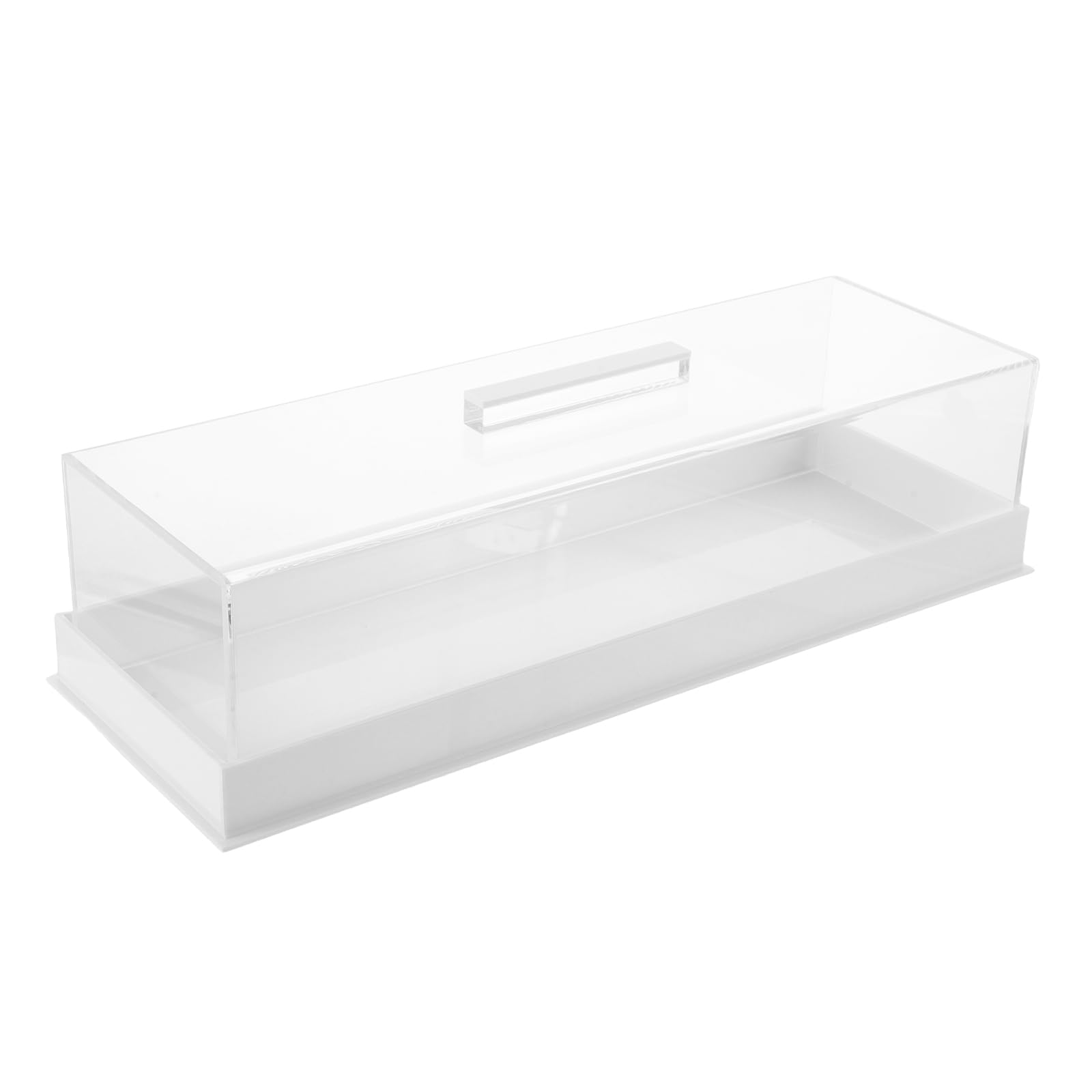 Présentoir à gâteaux avec couvercle acrylique rectangulaire pour buffet