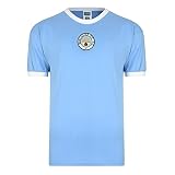 Score Draw Official Retro Herren T-Shirt Sport und Fußball Leeds United, Himmel (Sky), Medium