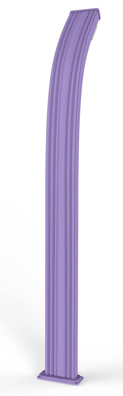 Doccia Solare da Esterno Giardino 30L Miscelatore e Lavapiedi Arkema Spring Viola