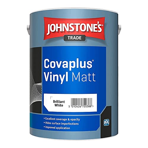 5LTR - JOHNSTONES TRADE COVAPLUS MATT EMULSION BRILLIANT WHITE