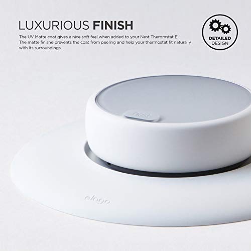 elago Wall Plate Cover Designed for Google Nest thermostat E Wall Plate (2017)(White) - ONLY Compatible with Nest Thermostat E, Hard ABS Material, Not compatible with 2020 models[US Patent Registered] by elago - Image 4
