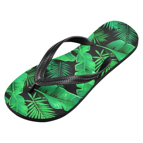 Banana Palm Green Flip Flops for Beach Thong Sandals Anti-slip Lightweight Shower Shoes for Indoor Outdoor House2