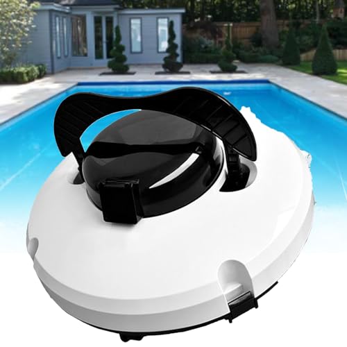 PweKzxt Limpiafondos automático inalámbrico, Robot Aspirador de Piscinas inalámbrico, Robot limpiafondos Totalmente automático, Filtro Fino de 180 μm, 120 Minutos de autonomía