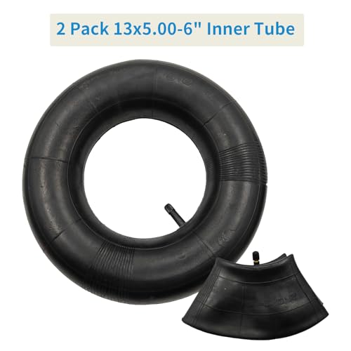 2-Packs 13x5.00-6 Ersatz Reifen Innenschläuche, Schubkarre Innenrohr mit TR-13 Ventilstiel, Ersatz Rasenmäher Reifenschläuche mit für Rasenmäher, Go Karts, Golfwagen und mehr