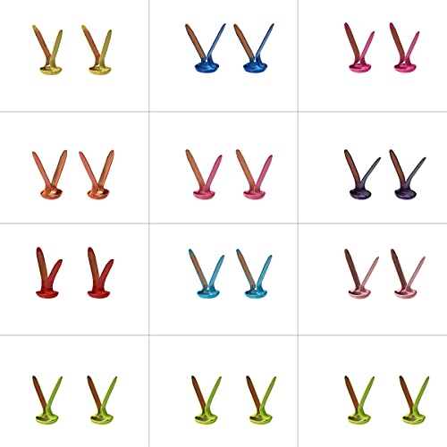 image for yuntop 100 Pcs Brass Paper Fasteners, 8x17mm Plated Mini Brads for Scr