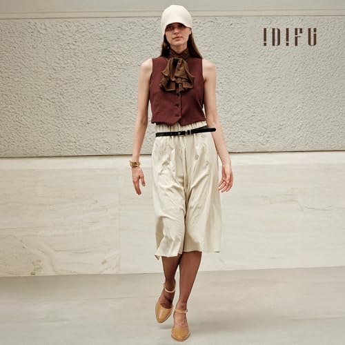 Image of IDIFU IN3 Closed Toe Chunky High Heels Comfortable Dress Shoes for Women