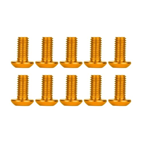 10-50 �ێM�l�W M3 �J���t���ȃA���~�����Z�p�Z�p���{�^�������l�W�{���g(M3x6mm Gold 10pcs)