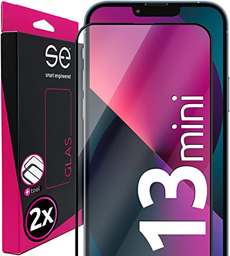 SMART ENGINEERED 2X3D TEMPERED GLASS SCREEN PROTECTOR FOR APPLE IPHONE 13 MINI BLACK/TRANSPARENT