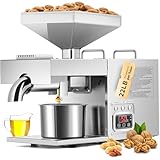 CGOLDENWALL 3000W Commercial Oil Press Machine Oil Extractor Expeller with Intelligent Temperature Controller/Industrial Motor/All Stainless Steel/CE (110V, US Plug)