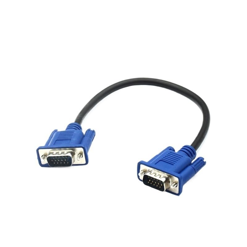 Kabel VGA męski na męski pleciony ekran HDTV VGA komputer telewizor wyświetlacz sygnału krótki kabel 0,3 m/0,5 m/1,300 cm (30 cm)