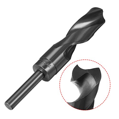 Uxcell Reduced Shank Drill Bit 24Mm High Speed Steel Hss 9341 Black Oxide With 1/2 Inch Straight Shank #TOP2