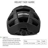 Exclusky Mountain Bike Helmet, MTB Helmet Adult Lightweight Breathable Mens Bike Helmet Cycling Road Bicycle Cycle Helmet 56-61cm (Black) - Image 2