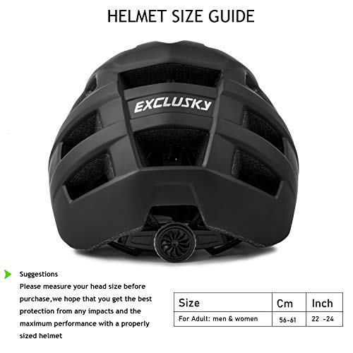 Exclusky Bike Helmet Mountain Bike Helmet for Adults