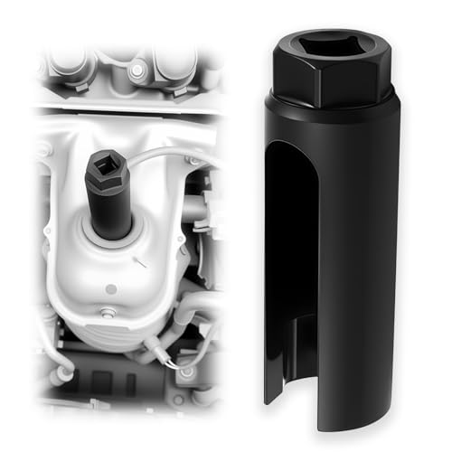 7/8" 22mm Sensor Socket with 1/2" Drive Port,Large Side Cutout Car Sensor Socket for Efficient Disassembly Work,Professional 6-point Car Sensors Tool Automotive Tools