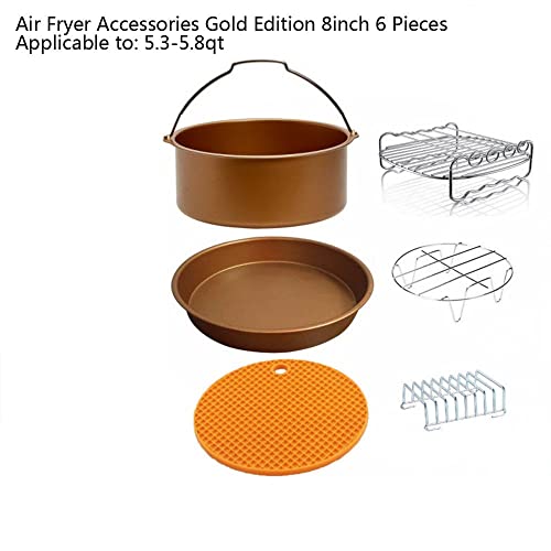 Friteuse à air accessoire universel 8 pouces kit de cuisson 6 pièces complet - 5