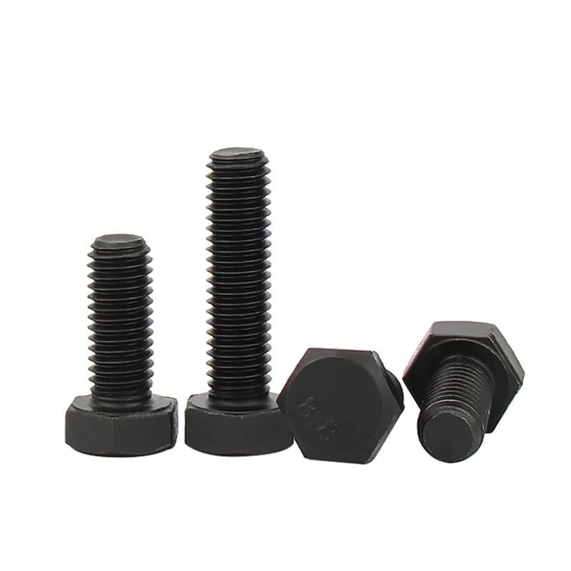 M7 Black 8.8 Steel Hexagon Head Bolts Screws Pitch 1.0 (10,M7-1.0 x 80mm)